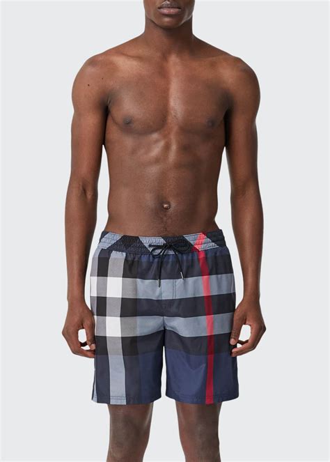 Burberry Men's Guildes Signature Check Swim Trunks